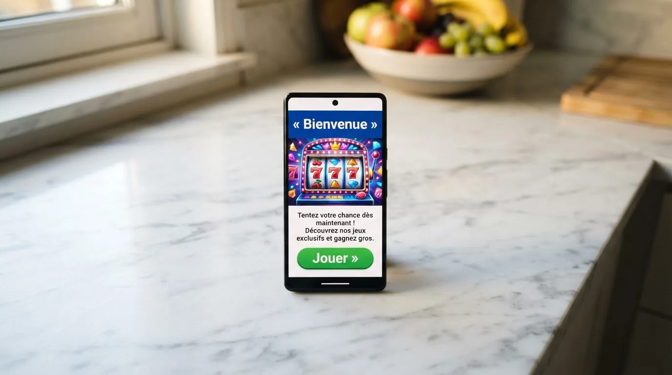 L'interface d'un casino en ligne récemment lancé affichant une bannière de bienvenue destinée aux nouveaux joueurs français.